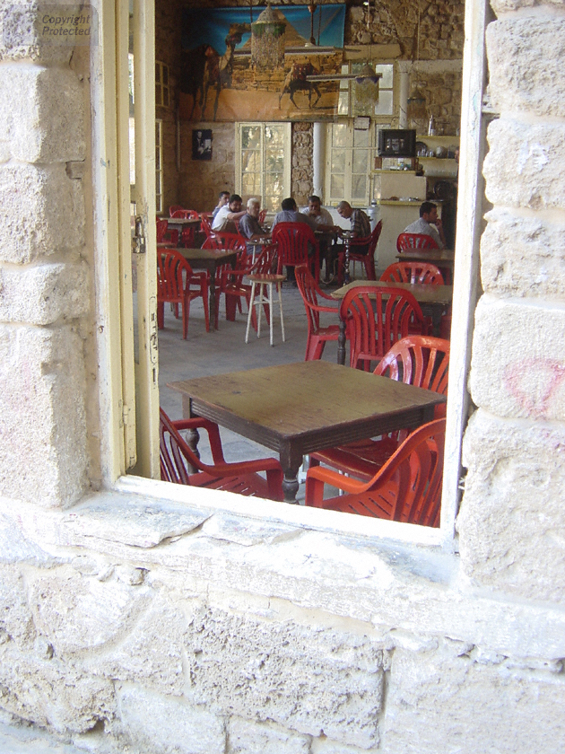 Through a Window in a Café in Saida